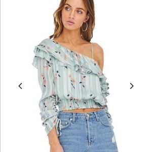 ASTR silky floral shirt